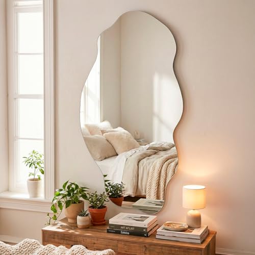 Marctani Espejo Irregular con Bordes Pulidos, Espejo Pared Moderno para Baño o Salón - Espejo Recibidor Estilo Minimalista - Espejos Decorativos de Pared Elegantes.