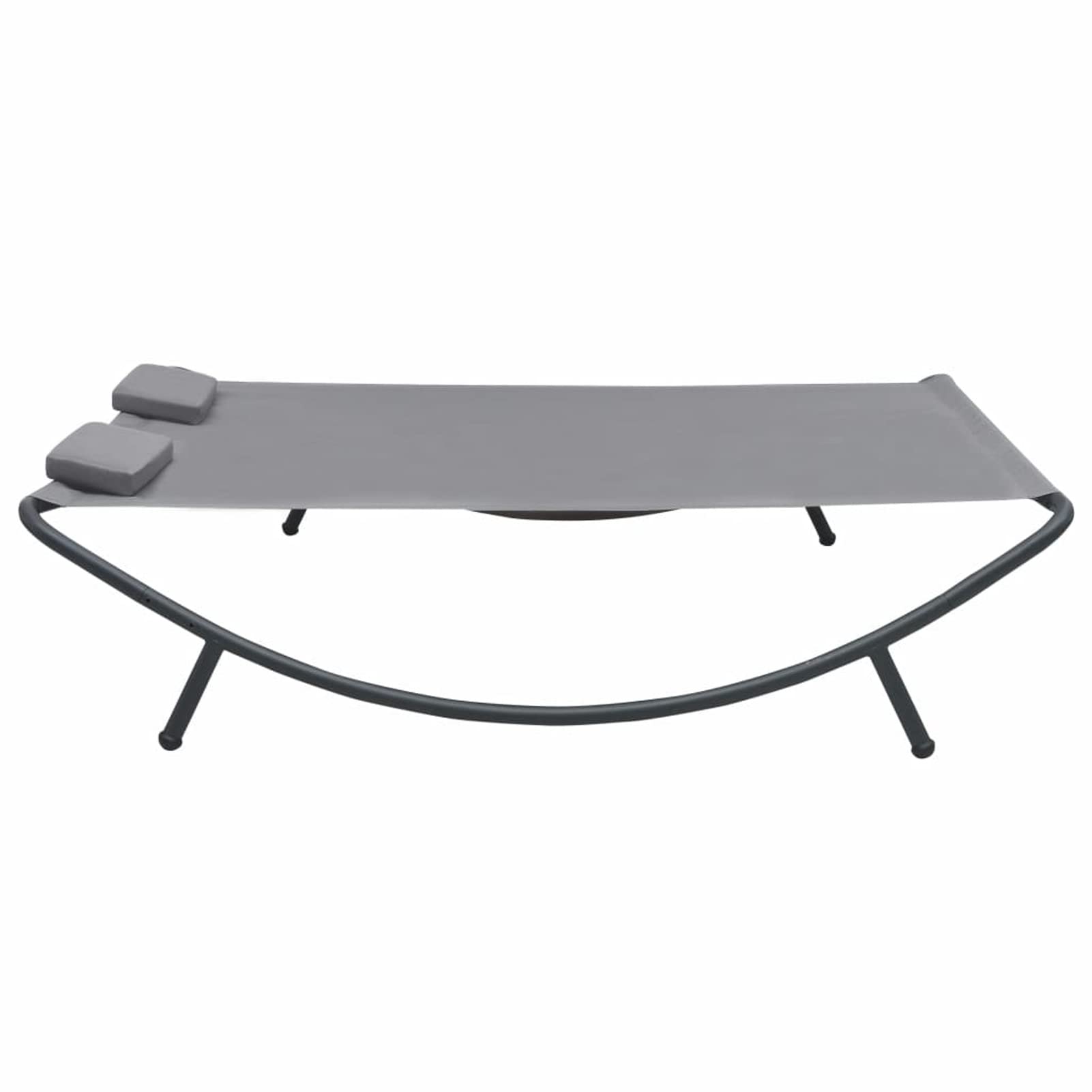 Gecheer Lettino da giardino, matrimoniale, per esterni, per 2 persone, lettino da giardino, letto matrimoniale, sedia a sdraio, in tessuto antracite