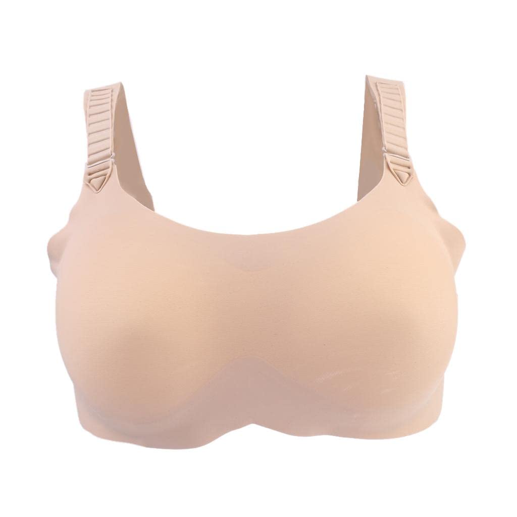 Special Pocket Bra For Silicone Breast Form False Boob Bra 90C Beige