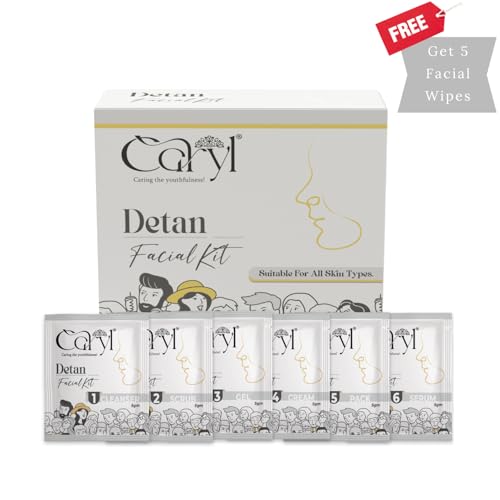 Image of Caryl Detan Facial Kit for Removes Dead Skin Cells,Excess oil,Dirt & Impurities With Glycolic Acid,Green Tea,Bearberry For Remove Tan & Dark Spot,Brightening Skin & Even Tone|All Skin Types 30g