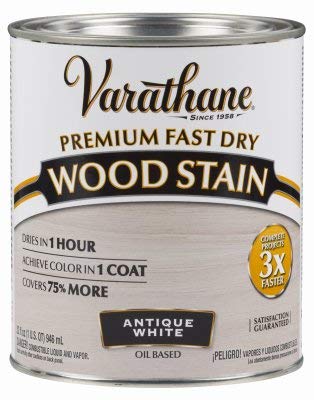 Varathane Premium Fast Dry Semi-Transparent Antique White Wood Stain 1 qt.