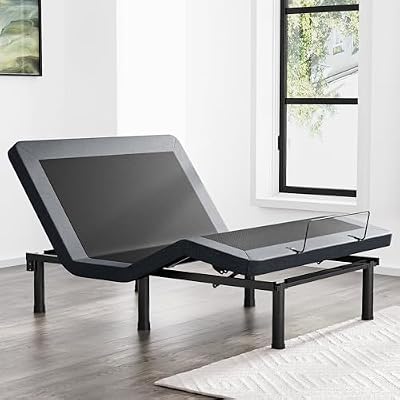 SunsGrove Full Adjustable Bed Frame with Wireless Remote, Zero Gravity, Head & Foot Incline, Anti-Snore, Memory Presets, Quiet Motor, Electric Bed with Adjustable Leg Heights