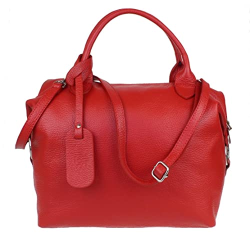 Image of Girly HandBags Womens Genuine Leather Plain Side Circle Hobo Handbag