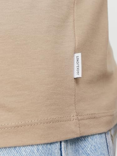 JACK & JONES Jjeorganic Basic Tee Ss O-neck Noos Homme T-Shirt, Beige, M