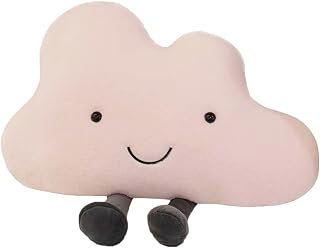 Cute Plush Dolls White Pillow Soft Doll Bed Gift Cloud Kids Cloud Toy Birthday Cartoon Plush Stuffed Plush Toy 9s Plush (Pink, One Size)