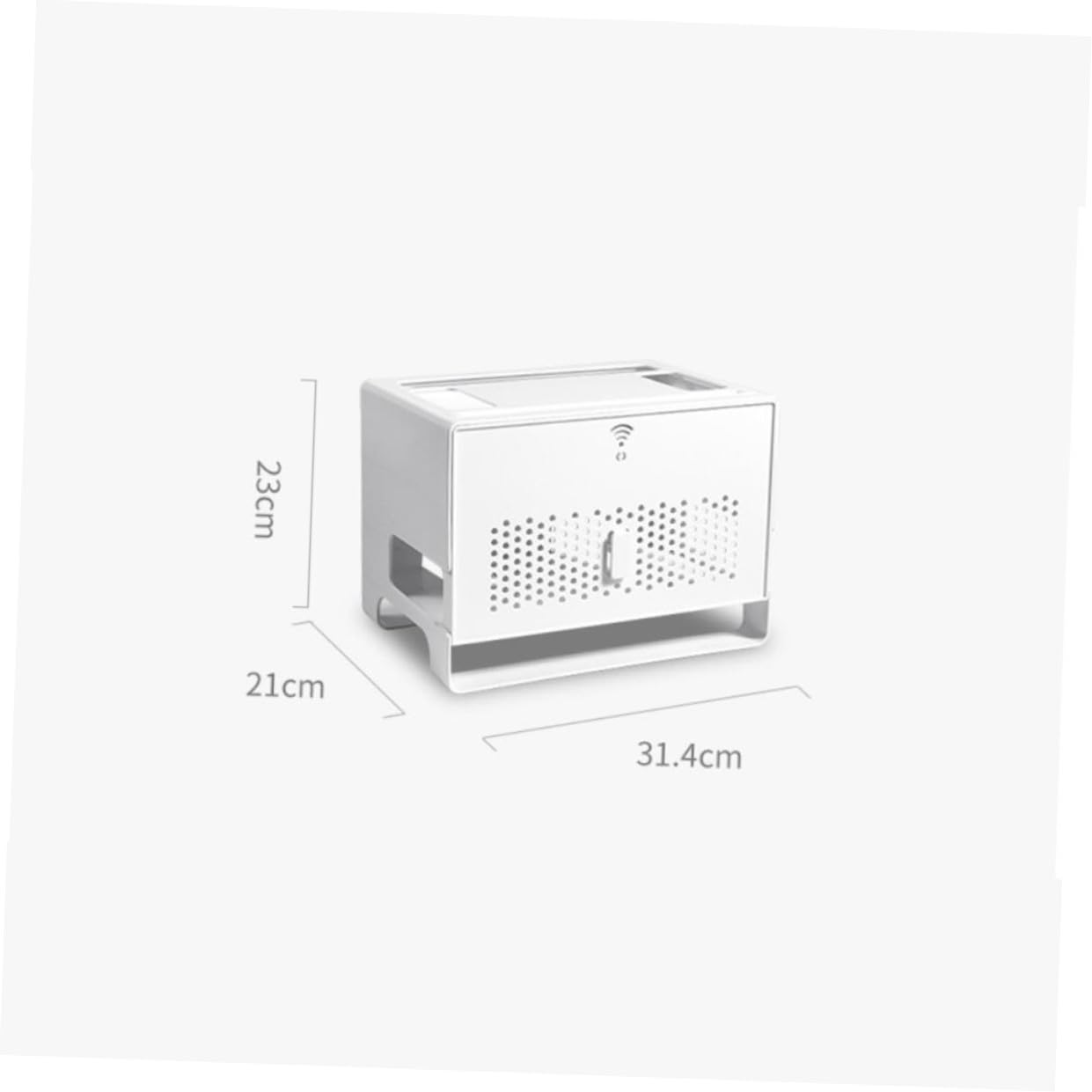 Artibetter Boîte de Rangement pour Routeur Double Couche Abs Blanche
