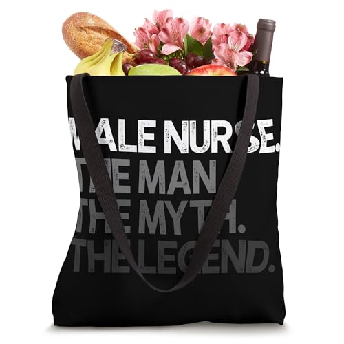 Male Nurse Man The Myth Legend Gift Tote Bag miniatura 4