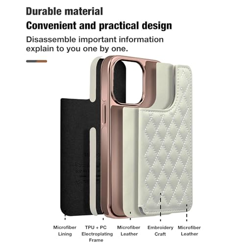 Coque cuir iPhone 15 Pro Max avec rabat magnétique bleu et or - 5