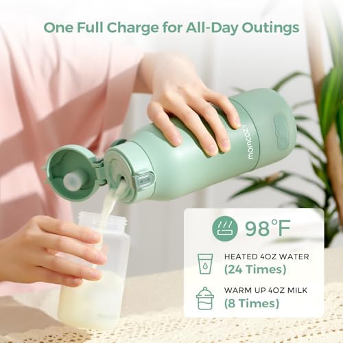 Momcozy Portable Milk Warmer for Travel โ Dual Heating for Breast Milk & Water, Fast Heating, Long Battery Life, 17 oz Large Capacity for All-Day Feeding Convenience - 5
