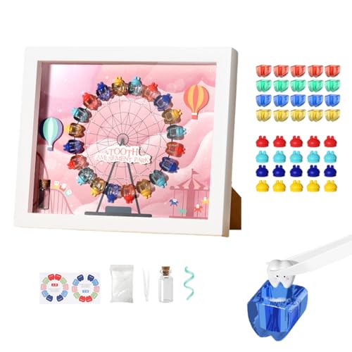 Box Keepsake Box - Organizador de dientes para niños, primer soporte para dientes | Casta memoria de memoria perdida, vitrina para la colección de , regalo para el marco para niños celebram