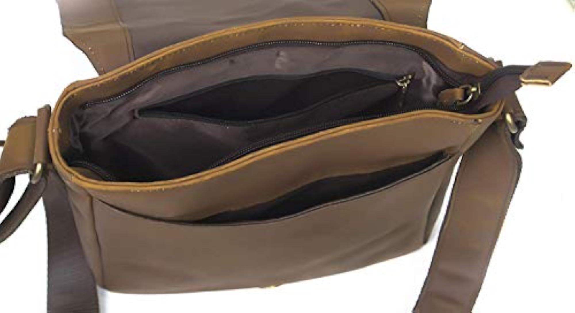 Men's Genuine Crazy Leather Messenger Bag