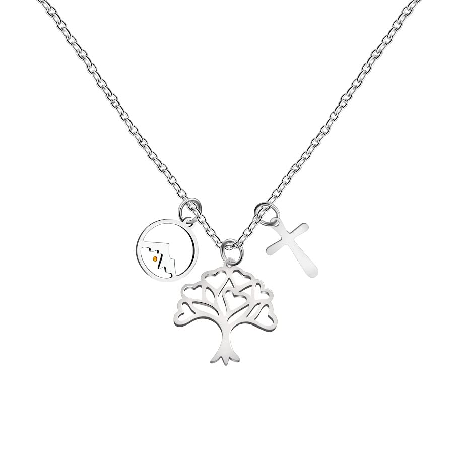Collier arbre de vie et graine de moutarde idéal pour accessoiriser vos tenues