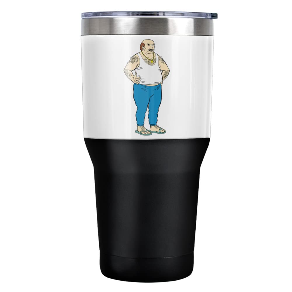 Aqua Teen Hunger Force Carl Stainless Steel Tumbler 30 oz Coffee Travel Cup, Vacuum Insulated & Double Wall with Leakproof Sliding Lid