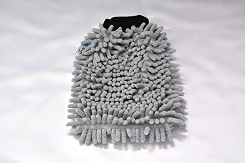 Spark 7050 Mikrofiber Şönil Oto Temizlik ve Kurulama Eldiveni 16x24 cm. GRİ - Görsel 5