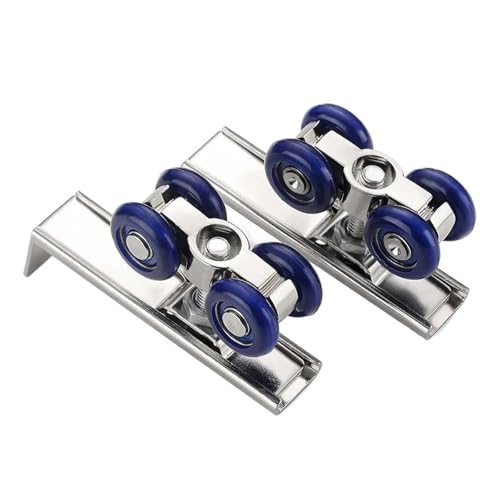 Poleas colgantes 8 ruedas puerta corredera madera herrajes repuesto kit guías rodillos