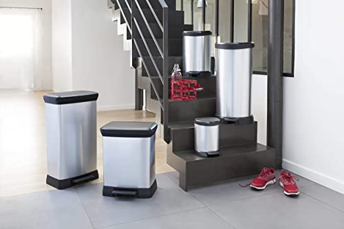 CURVER Kitchen Bin, Plastic, Black, 39 x 29 x 72 cm - Image 7