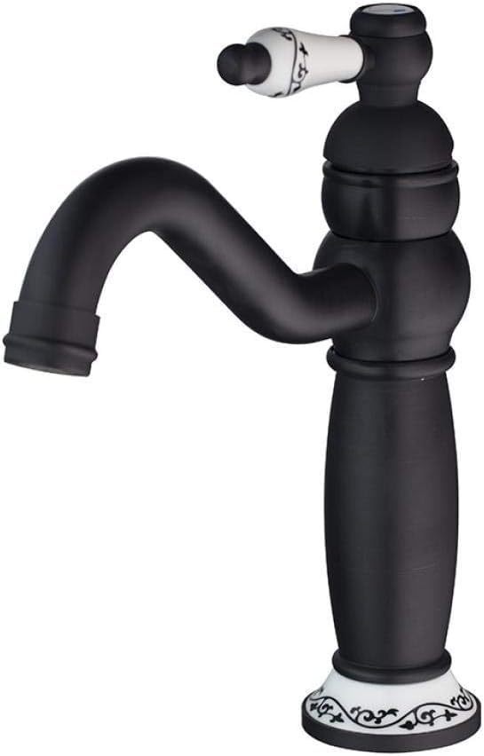 Robinets d'évier de salle de bains de luxe mitigeur noir mat