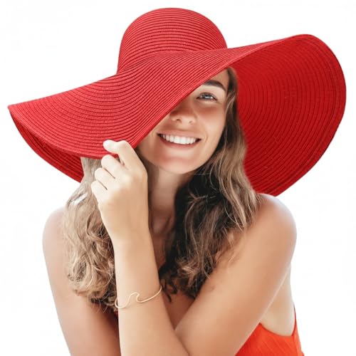 Sombrero de playa de ala ancha plegable para mujer miniatura 2