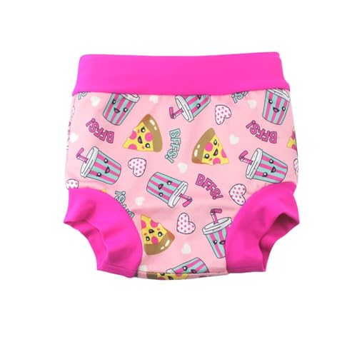 BabyPreg - BabyPreg Baby Kids Swim Nappies Cover Diaper Pants High-Waisted Belly Protection Swimming Shorts (Pink (Drink),3-5 Years)