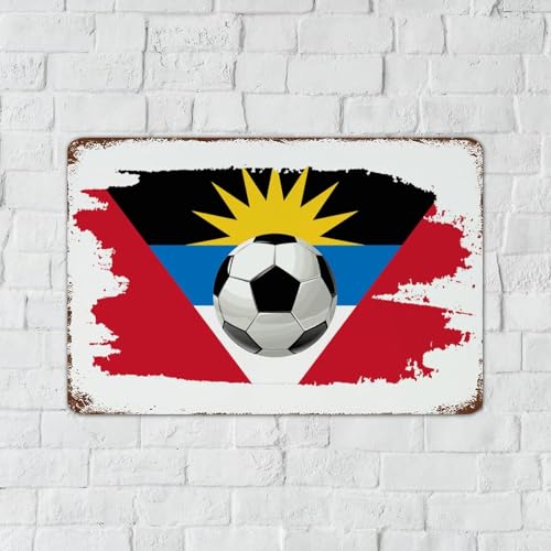 Panneau aluminium de football Barbuda, plaque décorative durable