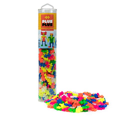 PLUS PLUS – Open Play Tube – 240 Piece Neon Color Mix –