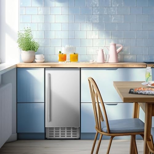 Image of Kismile Under Counter Nugget Ice Maker, Pebble Ice Machine 80 lbs /Day, 24H Timer, Self-Cleaning, Double Ice Baskets, Built-in Ice Maker for Home & Office (Grey)