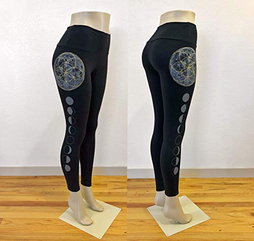 moon phase yoga leggings