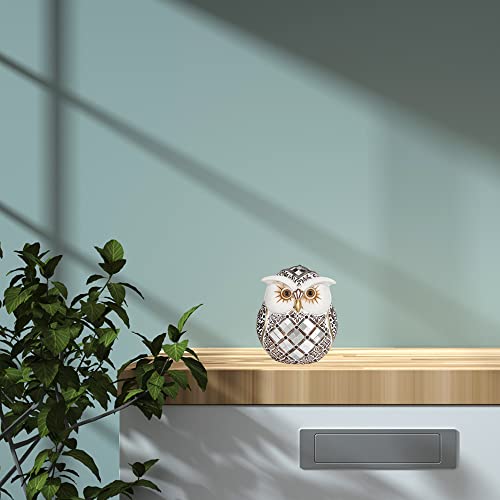 Easibest Cute Owl Statue For Desk Shelf Decoration,Adorable Figurine For Owl Lovers,Great Giftable Item For Family Friends,Pretty Addition For Home Office #TOP6