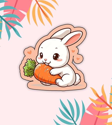 Image of Gift Me Bazar Wooden Rabbit Cartoon Fridge Magnet for Decoration | Fridge Magnets for Refrigerator & Almirah Decor | Home, Kitchen and Office Decoration Multicolor (Design 5)