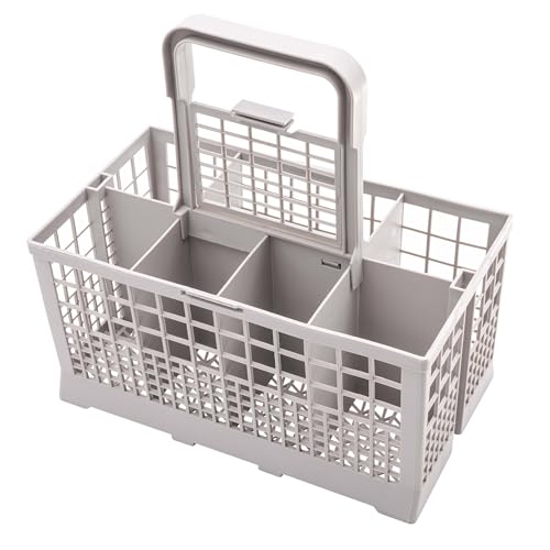 vhbw cestello universale per posate per lavastoviglie - con manico grigio