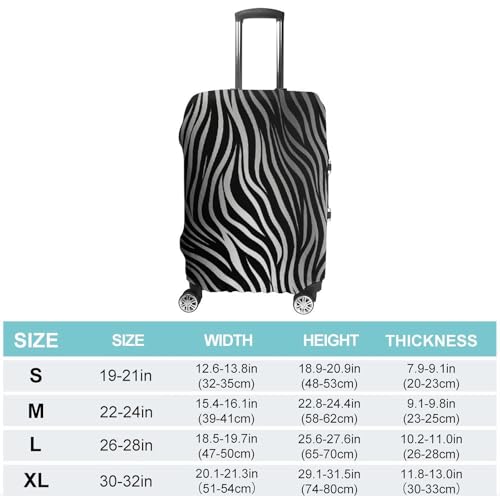 Housse de valise zèbre lavable et résistante aux rayures en polyester S - 2