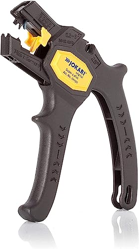 jokari 490107 kit de traitement de câbles (avec couteau à câble n° 28, dénudeur de câbles n° 12 et pince à dénuder super 4 plus, pour câbles ronds Ø 8 28 mm)