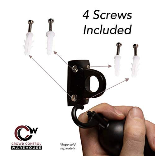 Montour Line Large Loop Wall Plate For Hanging Ropes In Satin Brass, Post Queue Line Barrier For Movie Theaters, Grand Openings, Hotels #TOP2