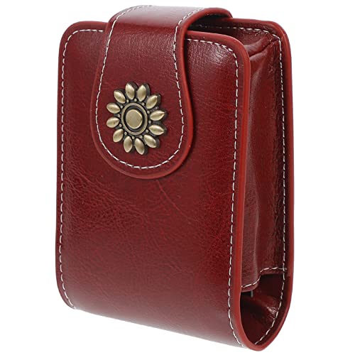 VALICLUD Lipstick Pouch with Built-in Mirror Lipstick Case for Purse Lip Gloss Carrying Case Portable Organizer Bag 3.93 X 2.75 X 1.18 in Travel Cosmetic