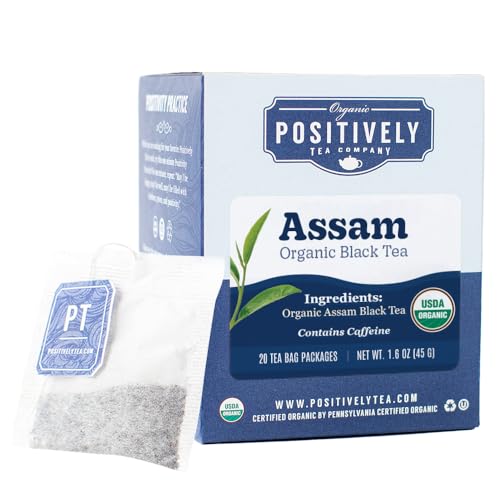 Image of Positively Tea, Organic Assam Black Tea Bags, 20 Count