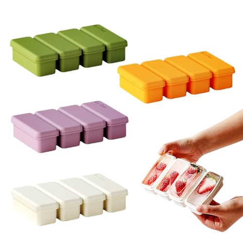 Set de 4 moldes de silicona para hielo con tapa miniatura 1