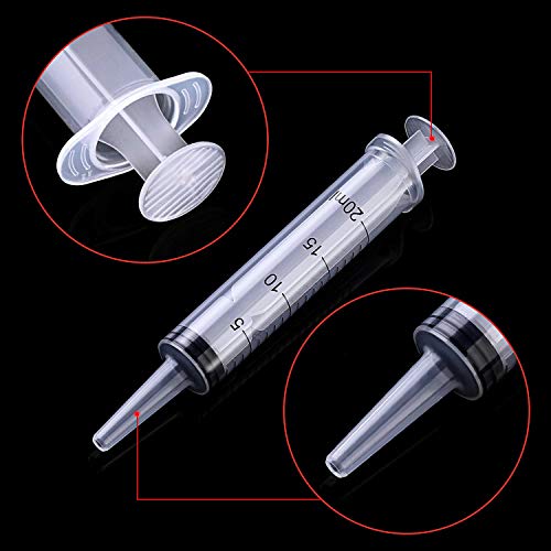 Frienda Large Plastic Syringe 4 Pack Measuring Syringe Tools Dispensing Multiple Uses (20 ml and 60 ml)
