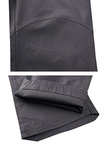KEFITEVD Men's Tactical Combat Trousers Outdoor Multi Pockets Safari Cargo Trouser , Grey, 36 - Image 5