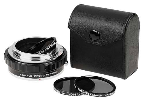 Fotodiox DLXストレッチレンズアダプター - EOS EF/EF-SレンズからEOS R/RFマウントミラーレスカメラに対応 マクロフォーカスヘリコイドと磁気ドロップインフィルター付き