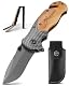 Titanmesser Bergkvist K19 Klappmesser mit Holzgriff und Titanium für Outdoor