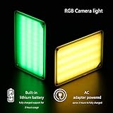 【2000K / 5600K Farbtemperatur und RGB-Modus】 Einstellbare Farbtemperatur von 2000K bis 5600K, ausgestatteter RGB-Modus, in den Sie die gewünschte Farbe wie Rot, Grün und Blau usw. ändern können.