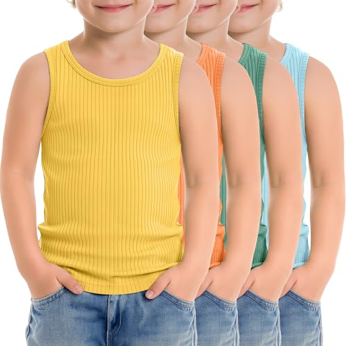 Image of 4 Pack Toddler Boys Cotton Tank Tops