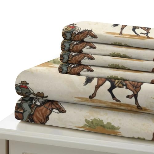 Housse de couette cowboys 135x200cm idée cadeau enfant