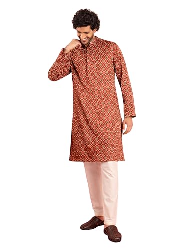 Ensemble Kurta homme pour mariage et vacances en soie imprimée