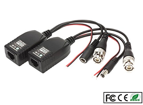 BeElion BNC to RJ45 CAT5 Video Power Balun with BNC Power Connector