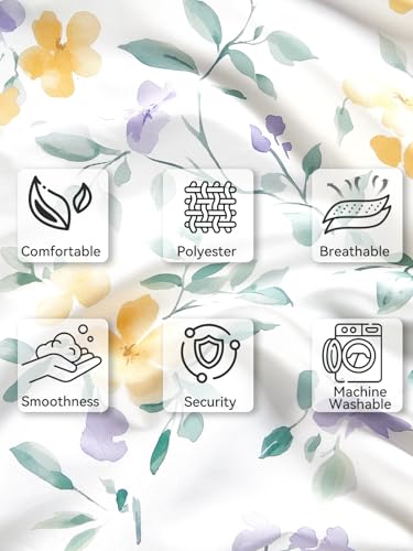 Image of TILLYOU Toddler Pillowcases 13 x 18 Travel Pillow Case 2 Pack, Kids Pillowcases Machine Washable with Envelope Closure, Flower Whispers