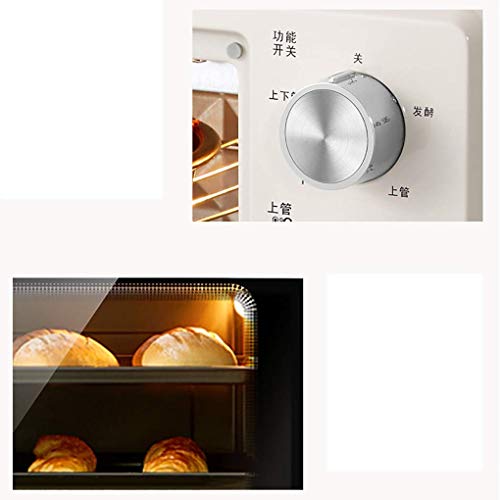 Huishoudelijke elektrische oven, multifunctionele mini-oven 32L capaciteit onafhankelijke temperatuurregeling 1500W roestvrijstalen convectie aanrecht broodroosteroven happy - Afbeelding 7