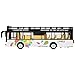 Yinuoday Jouet bus à deux étages - Modèle de bus touristique 1:50 - Éclairage sur le dessus ouvert - Musique - Modèle de voiture à deux étages - Pour tout-petits, garçons et filles