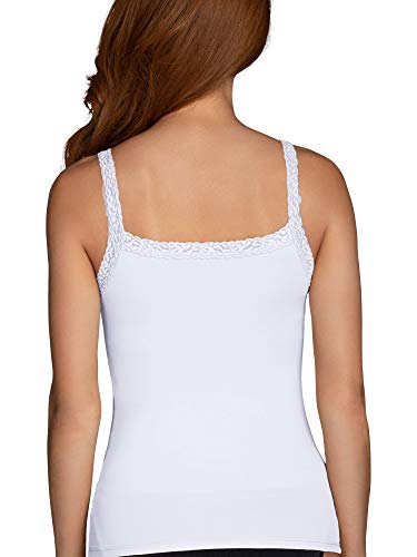 Vanity Fair Women's Layering (Camisole & Tank Tops), Cami-Spincami-White, X-Large