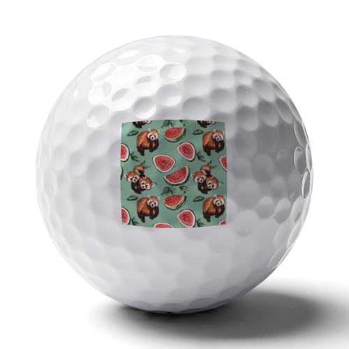 Red Panda Watermelon Custom Golf Ball Soft Practice Golf Balls Performance Distance and Speed for Indoor Outdoor